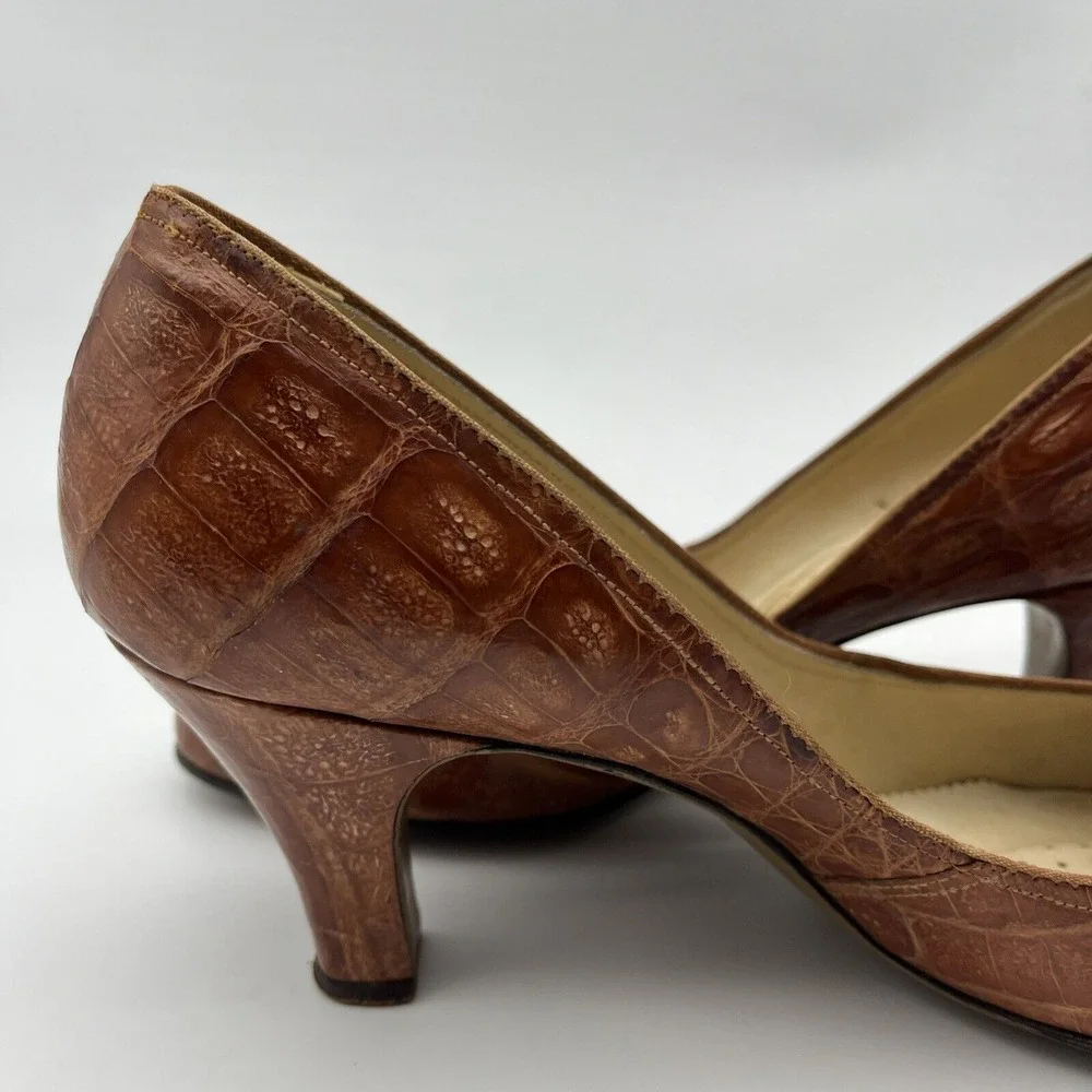 Vintage Geri's GENUINE ALLIGATOR HONEY BROWN 3